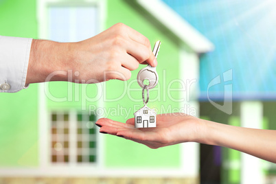 Handing Over the Key from a New Home