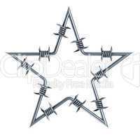 barbed wire star-shaped