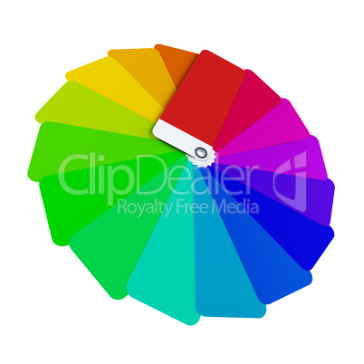 isolated color card 3d rendering