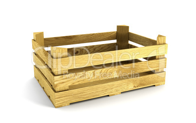 empty wooden crate