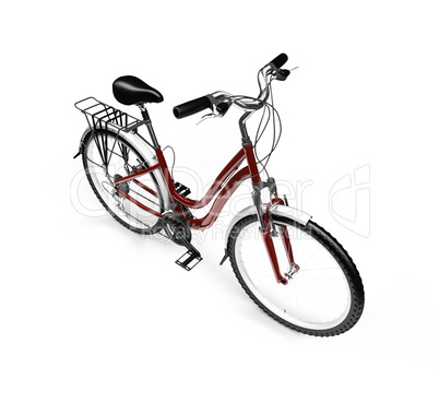 bicycle isolated over white