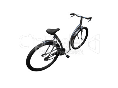 Bicycle isolated moto back view 01