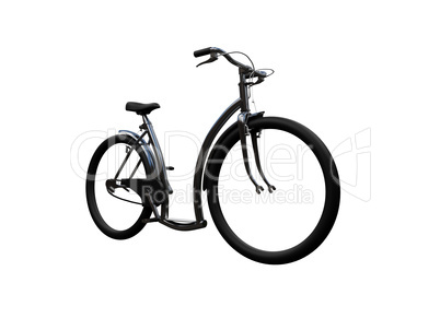 Bicycle isolated moto front view 01