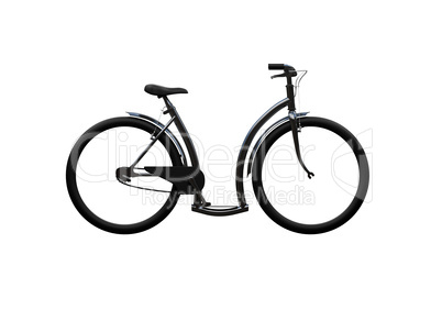Bicycle isolated moto side view