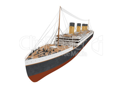 Big ship liner front view