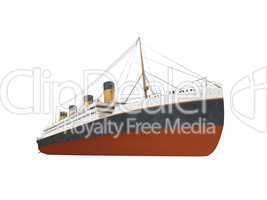 Big ship liner front view