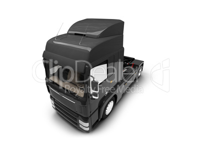 Bigtruck isolated black front view