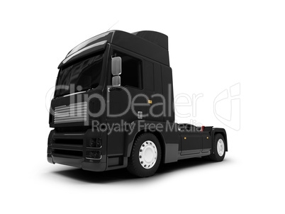 Bigtruck isolated black front view