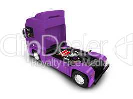 Bigtruck isolated purple back view