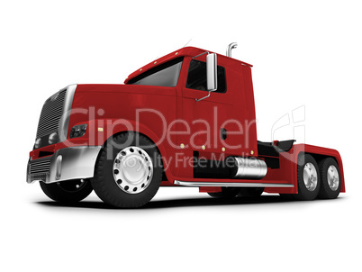 Bigtruck isolated red front view