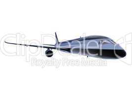 Black aircraft isolated view