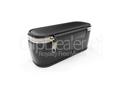 Black leather purse