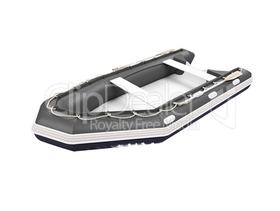 Boat isolated front view 01