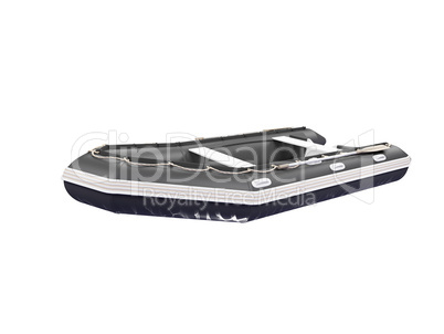 Boat isolated front view 02