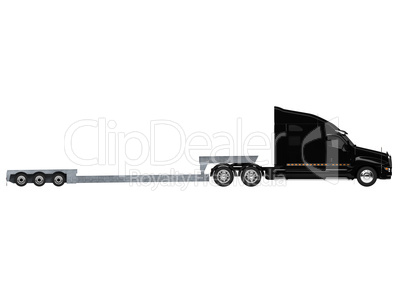 Car carrier truck side view