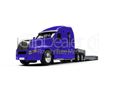 Car carrier truck front view