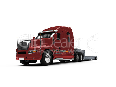 Car carrier truck front view