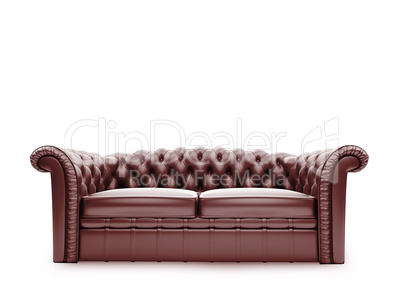 Royal furniture isolated front view