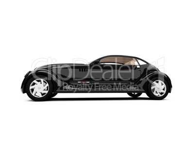 concept of retro car on white background