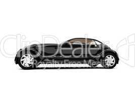 concept of retro car on white background