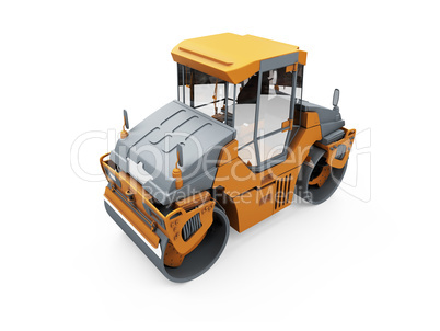 Construction truck isolated view