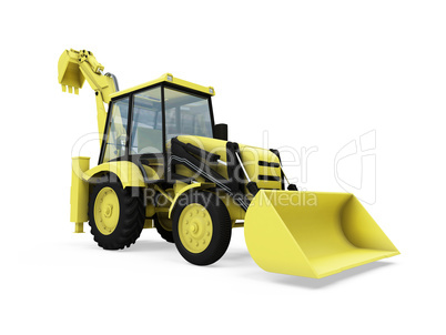 Construction truck isolated view