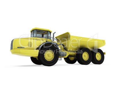 Construction truck isolated view