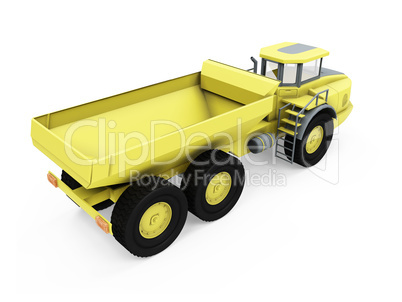 Construction truck isolated view