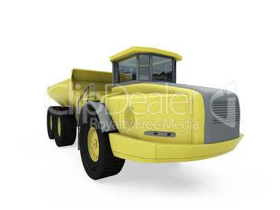 Construction truck isolated view