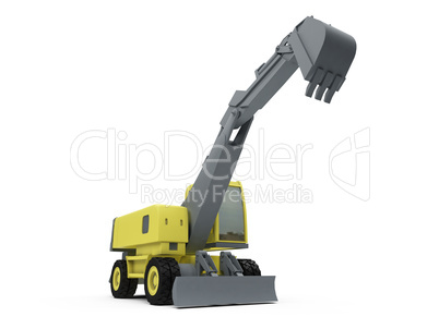 Construction truck isolated view