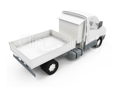 Construction truck isolated view