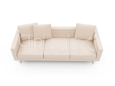 Couch over white