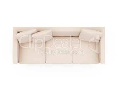 Couch over white