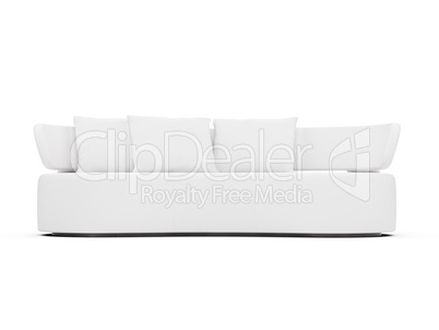 Couch over white