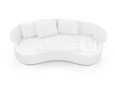 Couch over white