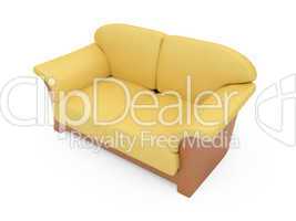 Sofa over white