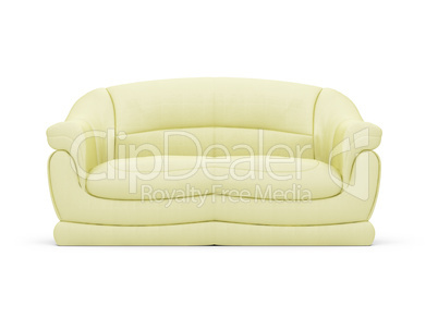 Sofa over white