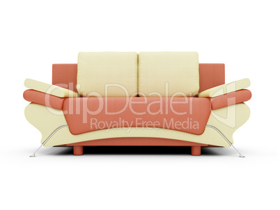 Sofa over white