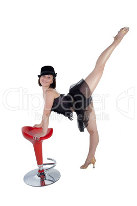 Modern dancer on a white background