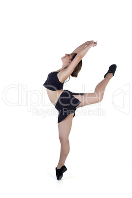 Modern dancer on a white background