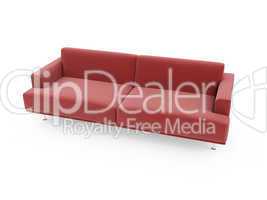 Sofa over white background