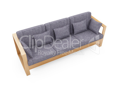 Sofa over white background