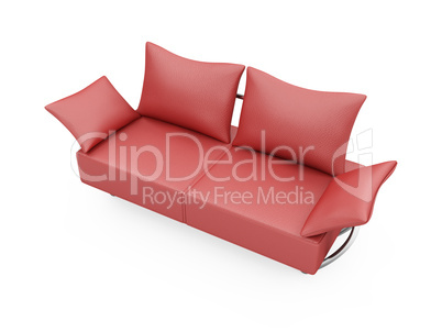 Sofa over white background