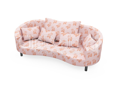 Sofa over white background