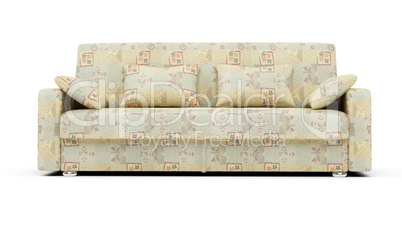 sofa over white