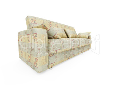 sofa over white