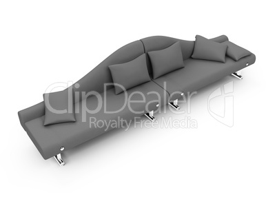 sofa over white
