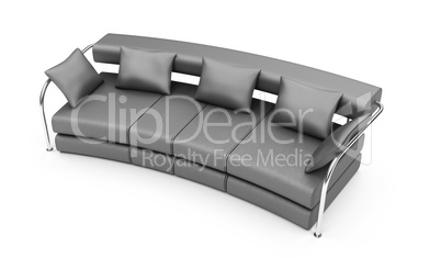 sofa over white