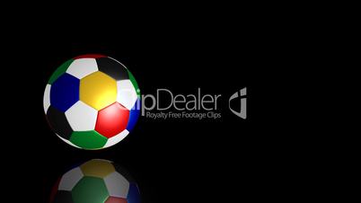 Bouncing multicolored soccer ball