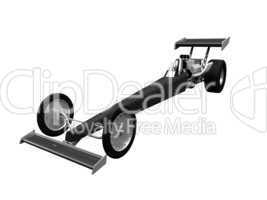 Dragster isolated front view 01